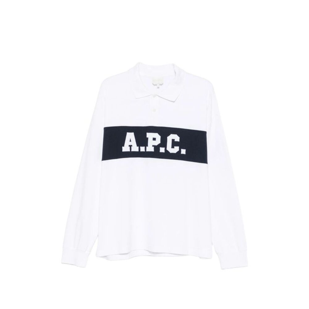 A.P.C. White Polo Shirts Men
